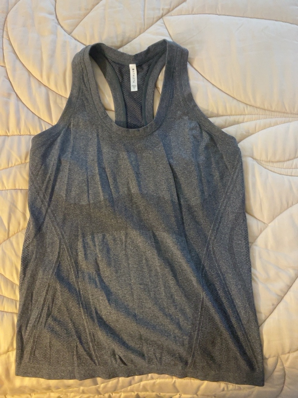 Athleta Gray Racerback Performance Tank